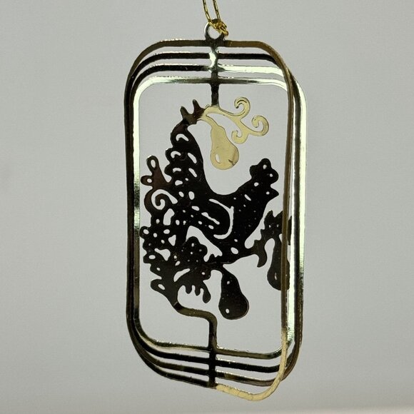 Vintage 12-Piece Brass Christmas Ornament Set Intricate 3-D Cutout Dimensional - Picture 4 of 15